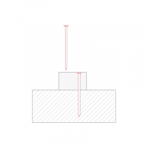 Oceľový klinec stavebný s hlavou 10 mm